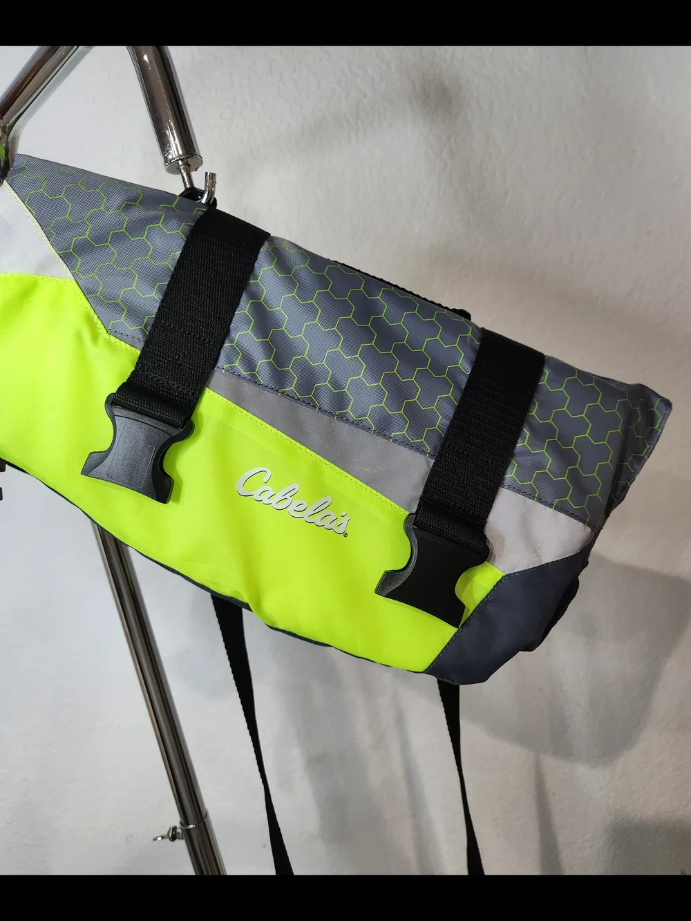 Cabela's Dog's Neon Lime and Gray Life Vest